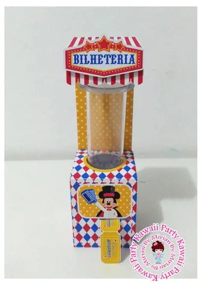 Porta Tubete Circo Mickey Bilheteria