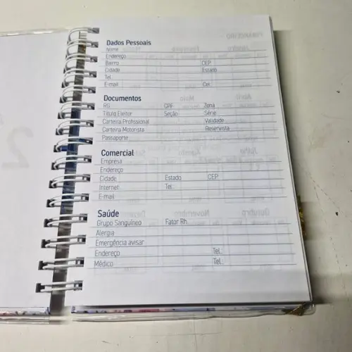 Agenda Floral Azul 2026