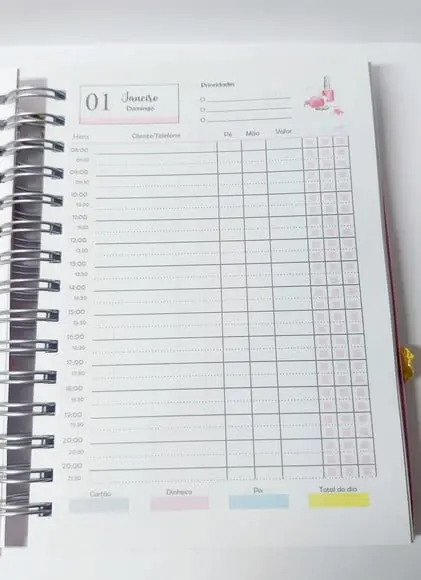 Agenda Personalizada Manicure