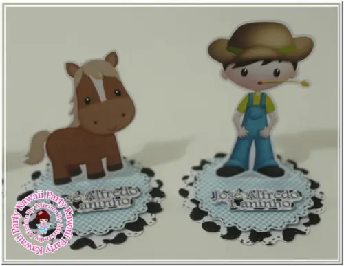 Aplique 3d para Nutela Pequena Fazendinha