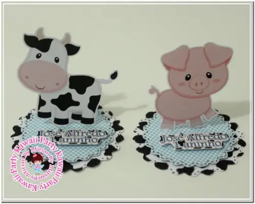 Aplique 3d para Nutela Pequena Fazendinha