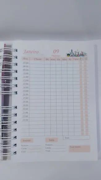 Caderno Agendamentos Manicure