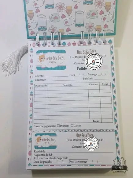 Caderno de Pedidos Confeiteira