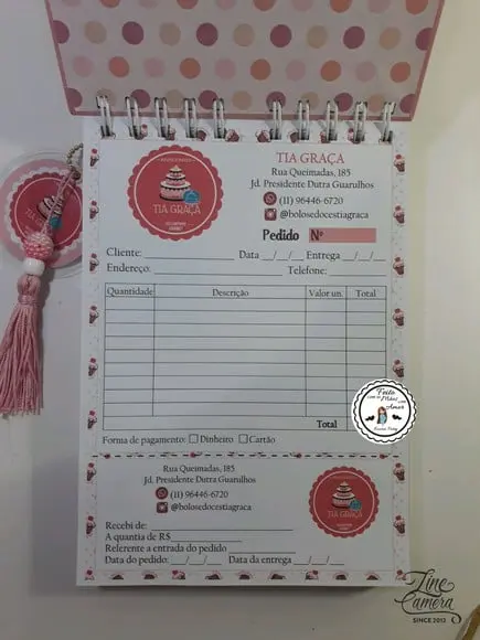 Caderno de Pedidos Personalizado