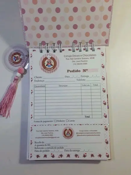Caderno de Pedidos Personalizado