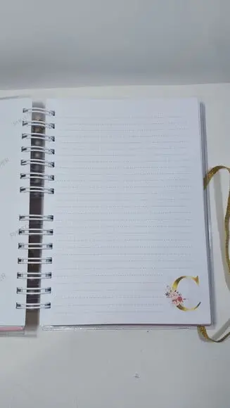 Caderno Decorado com Letra