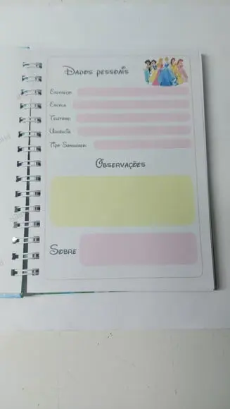 Caderno Personalizado Princesas