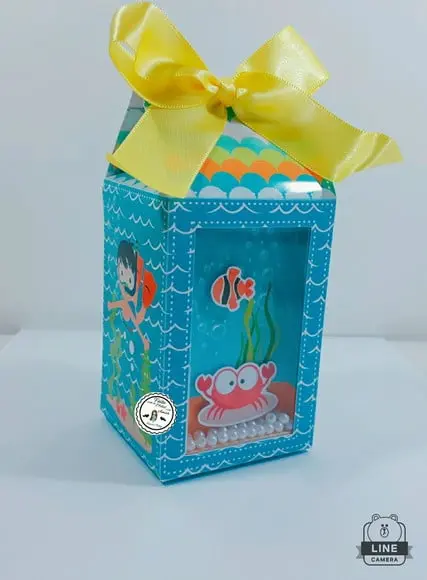 Caixa Milk com Visor Fundo do Mar