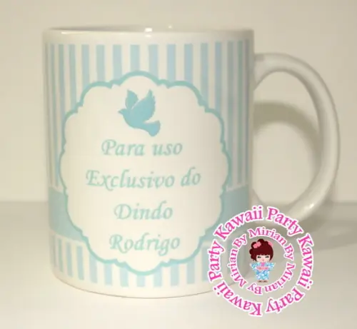 Caneca personalizada batizado