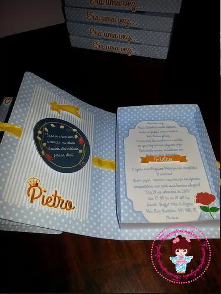 Convite Livro Pequeno Príncipe