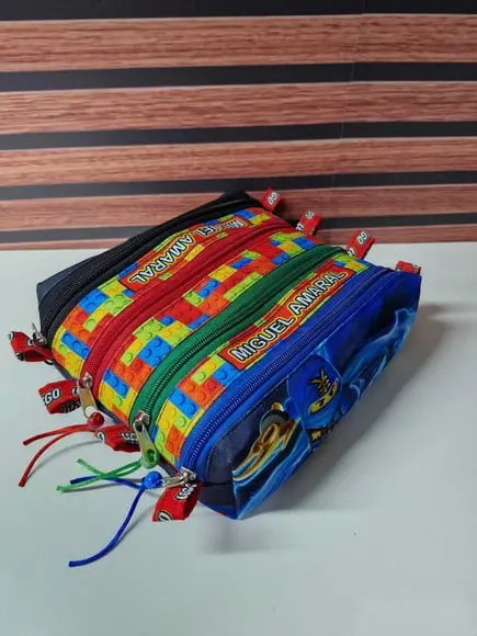 Estojo 4 Divisórias Ninjago Azul