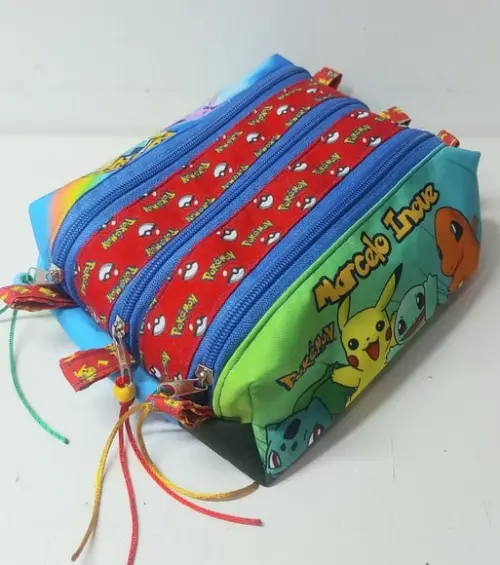 Estojo Triplo Pokemon