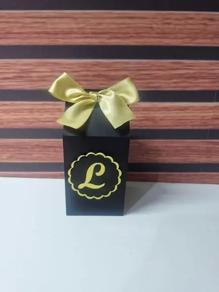 Kit 12 Caixas Preto e Dourado