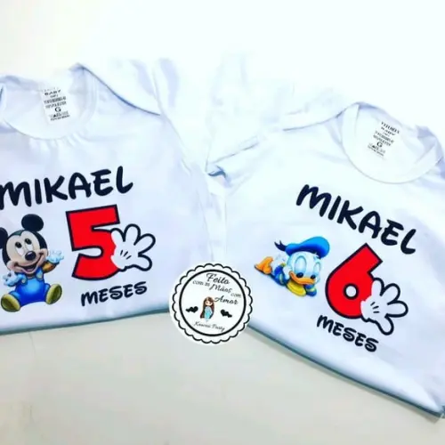 Kit Body Mesversário Baby Disney