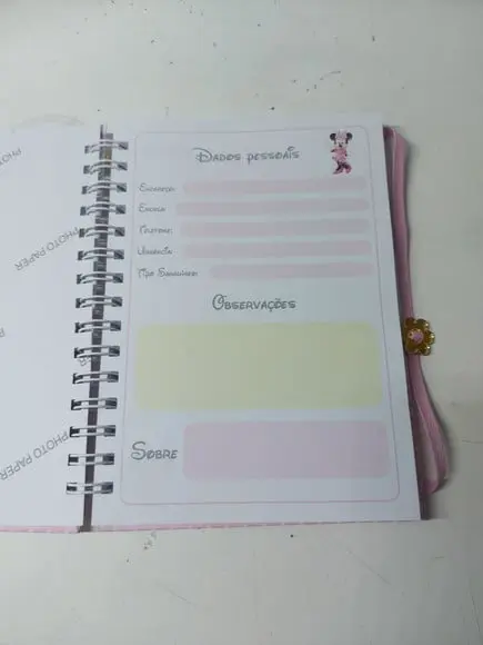 Kit Caderno Minnie Rosa