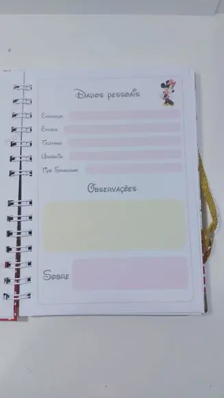 Kit Estojo + Caderno Personalizado Minnie