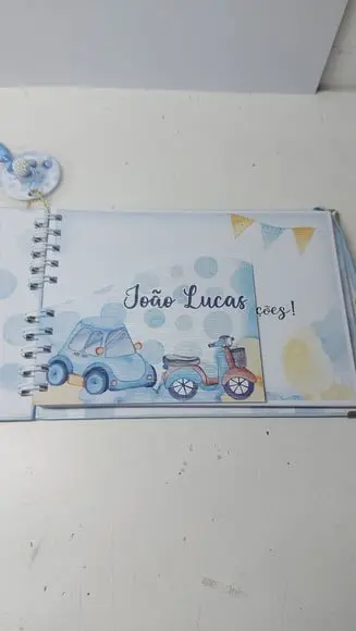 Kit Livro do Bebê + Caderneta Vacina Carrinho