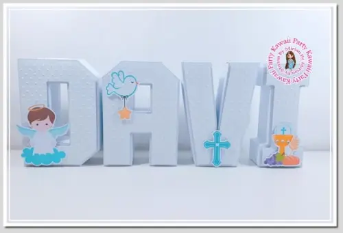 Letras 3d Batizado