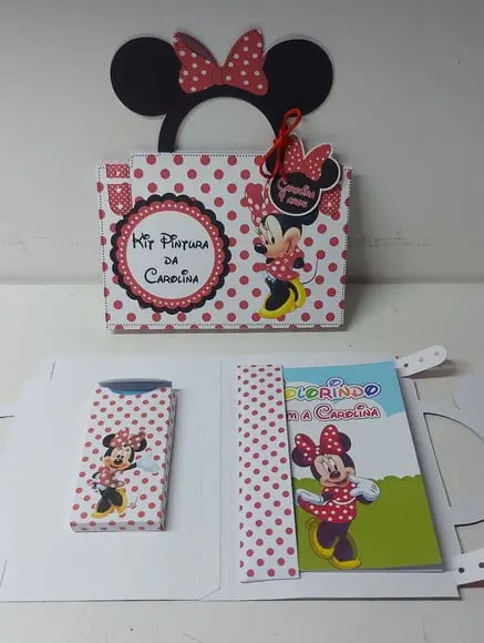 Maletinha Colorir Minnie Vermelha
