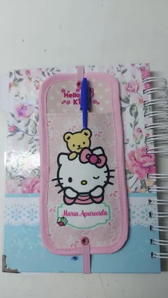 Marca Página Porta Caneta Hello Kitty