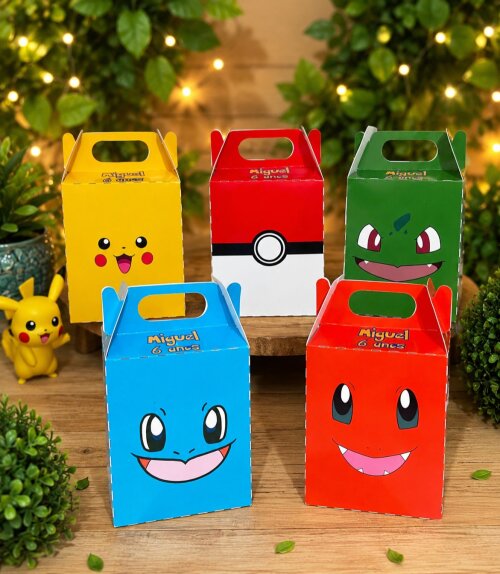 Kit 10 caixinhas pokémon personalizadas