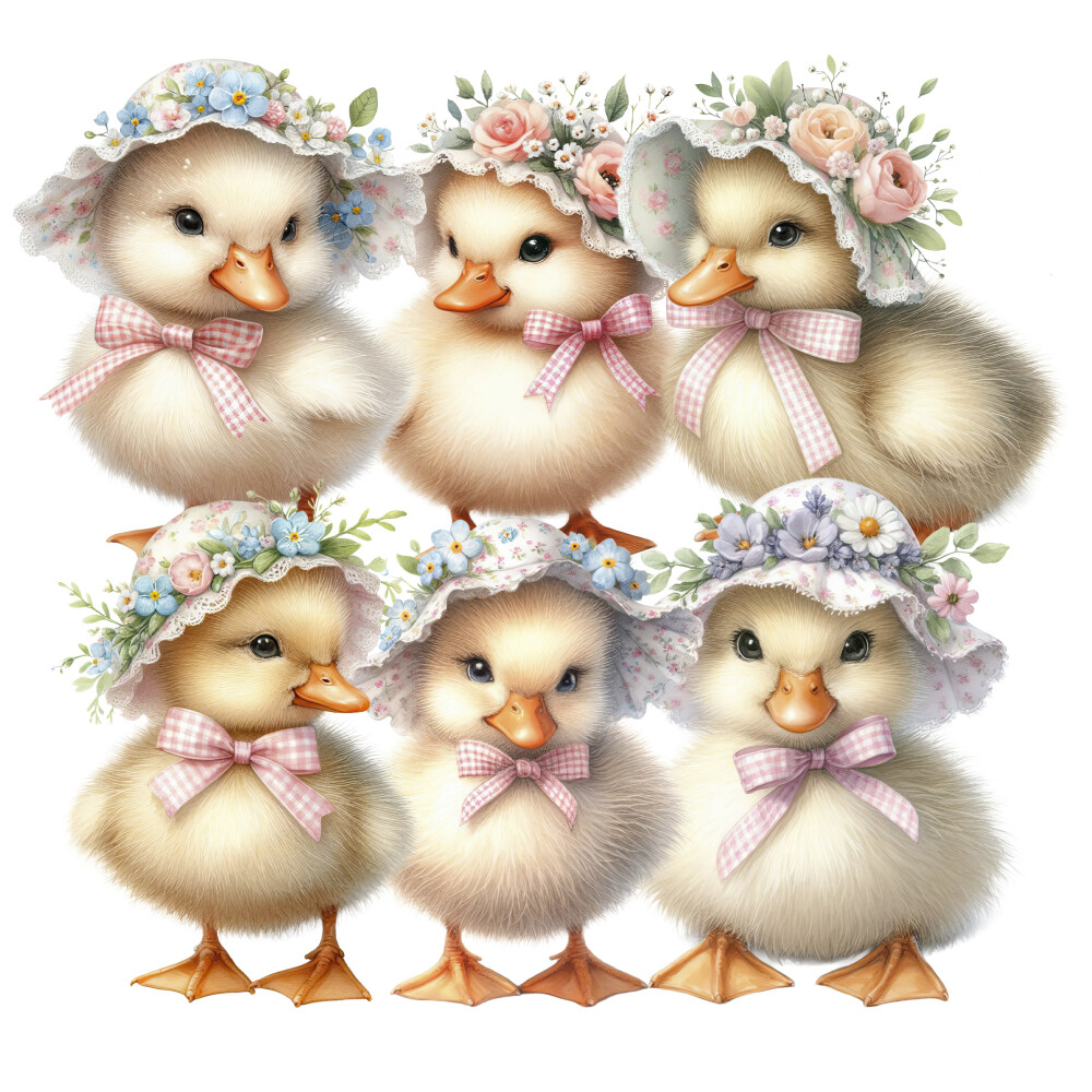 24 Cliparts Patinhos Fofos PNG Fundo Transparente