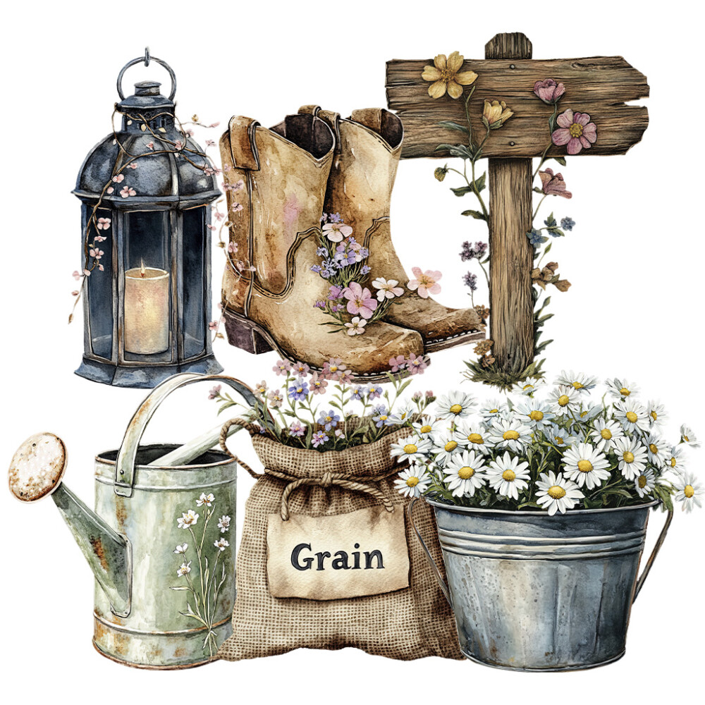 20 Cliparts Fazenda Encantada PNG Fundo Transparente