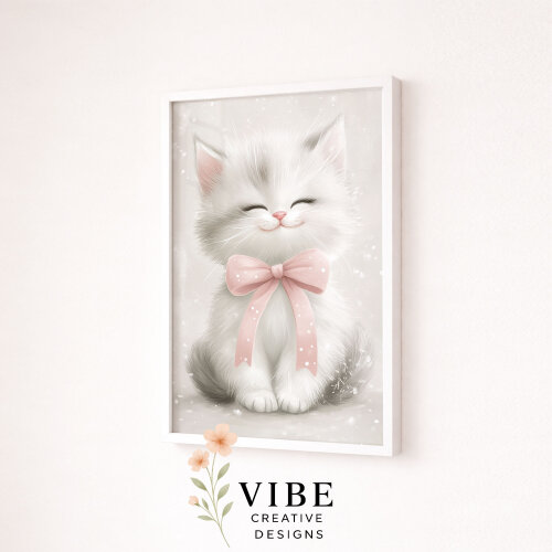 Kit 3 Artes digitais para quadro infantil Gatinho