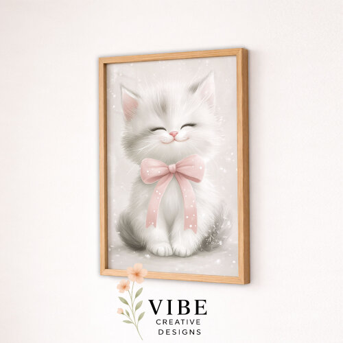Kit 3 Artes digitais para quadro infantil Gatinho