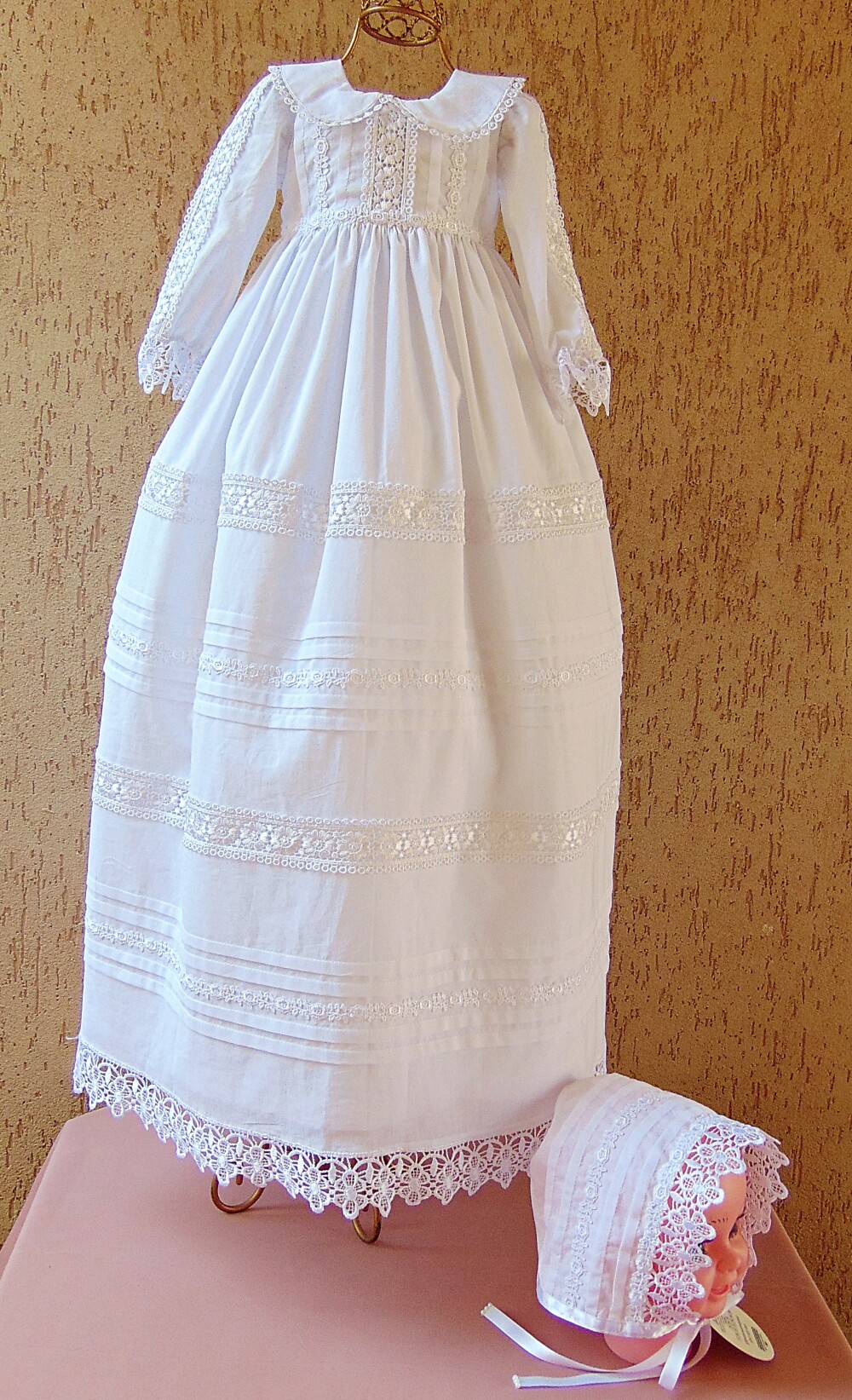 mandrião para batizado com touca