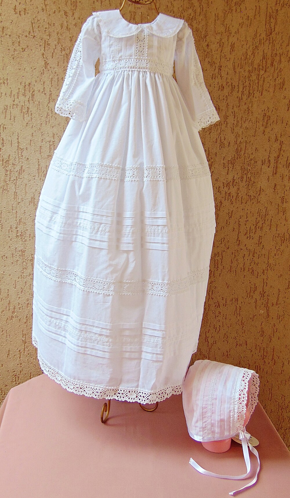mandrião para batizado com touca