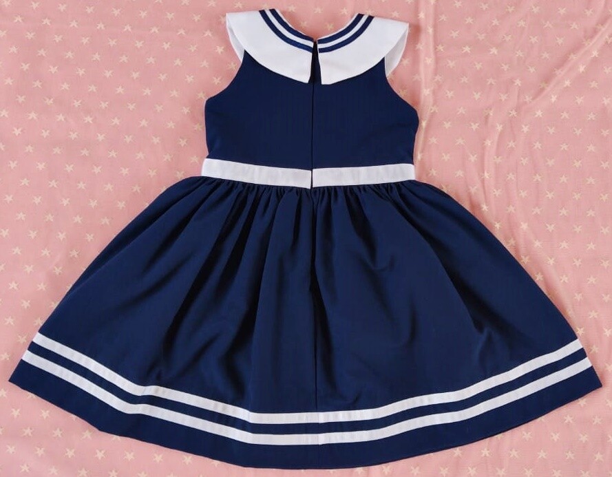 Vestido infantil marinheira para bebê menina com calcinha.