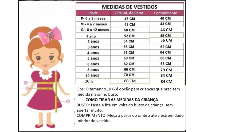 Vestido infantil de festa para bebê menina
