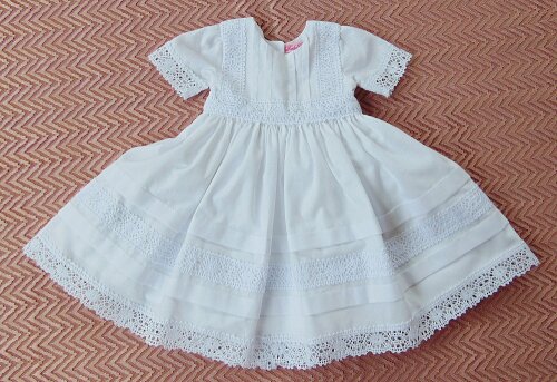 Vestido de batizado branco para bebê infantil menina