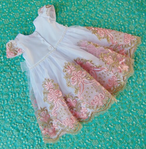 Vestido infantil de festa  luxo para bebê menina.