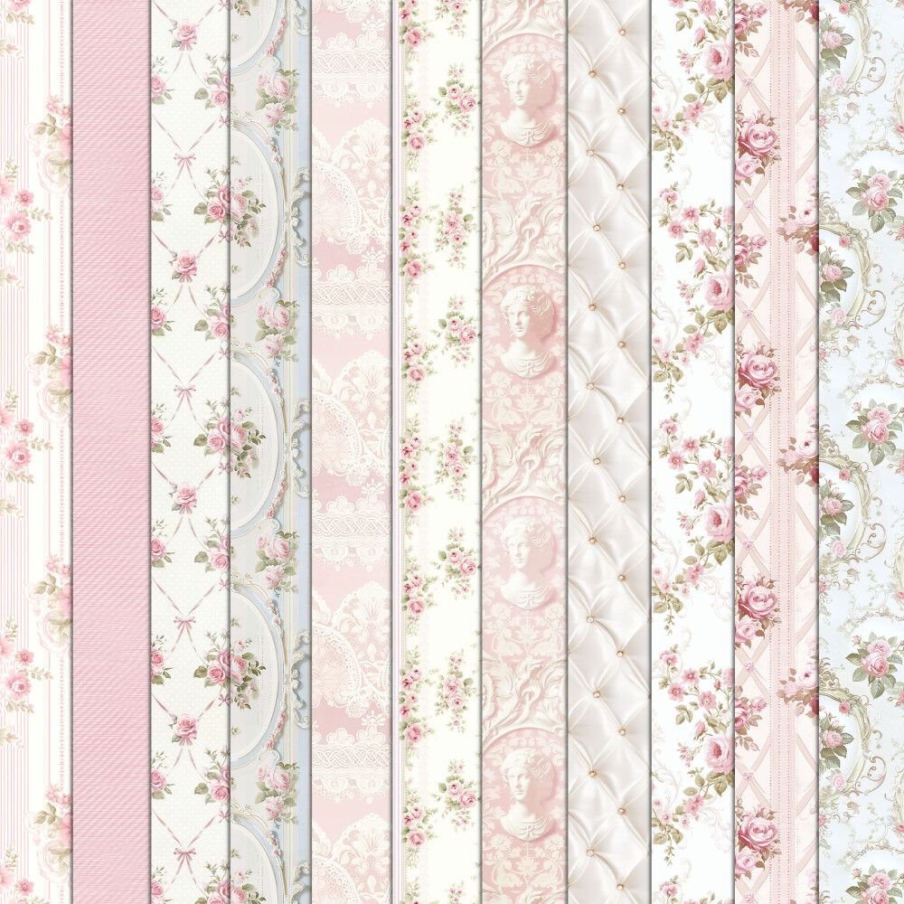 Coquette 100 Papéis Digitais Seamless (Sem Emenda)