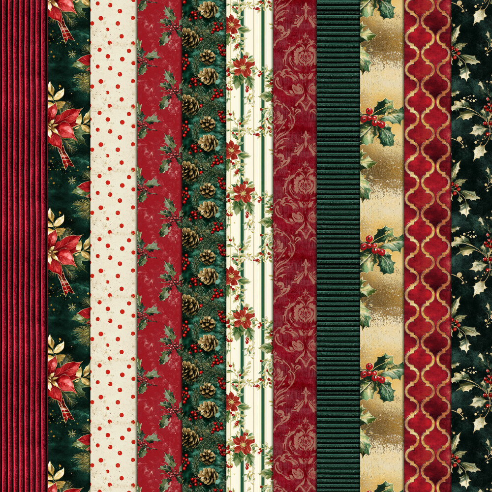 Kit Natal Vintage 100 Papéis Digitais Seamless (Sem Emenda)