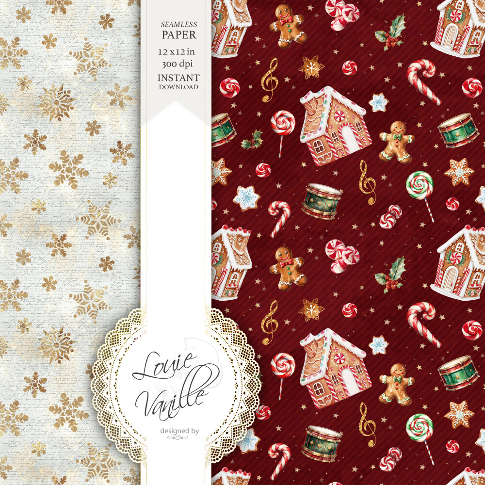 Kit O Quebra-Nozes Natal Papéis Digitais Seamless (Sem Emenda)