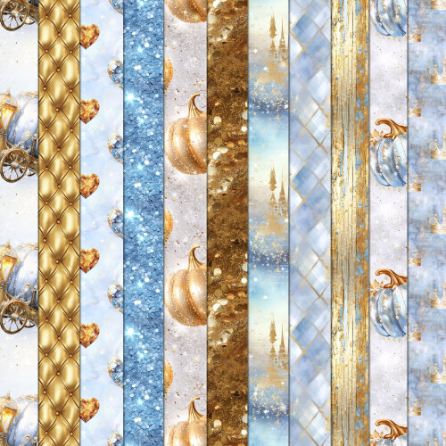 Cinderela 100 Papéis Digitais Seamless (Sem Emenda)