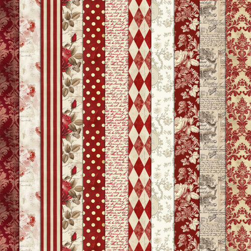 Vermelho Vintage 100 Papéis Digitais Seamless (Sem Emenda)