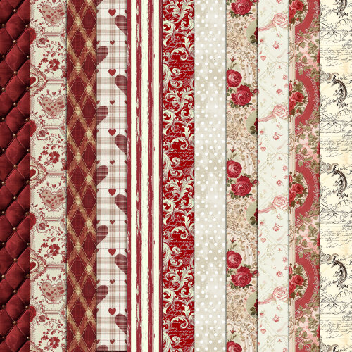 Vermelho Vintage 100 Papéis Digitais Seamless (Sem Emenda)