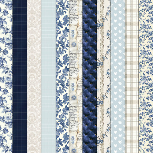 Azul Vintage 100 Papéis Digitais Seamless (Sem Emenda)