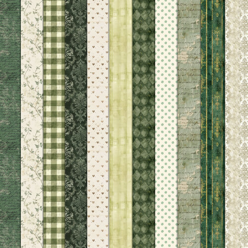 Verde Vintage 100 Papéis Digitais Seamless (Sem Emenda)