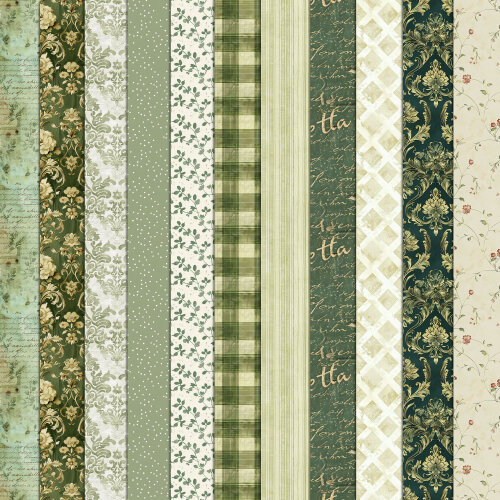 Verde Vintage 100 Papéis Digitais Seamless (Sem Emenda)