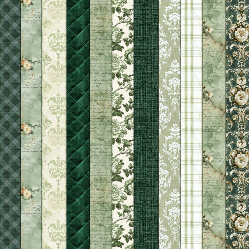 Verde Vintage 100 Papéis Digitais Seamless (Sem Emenda)