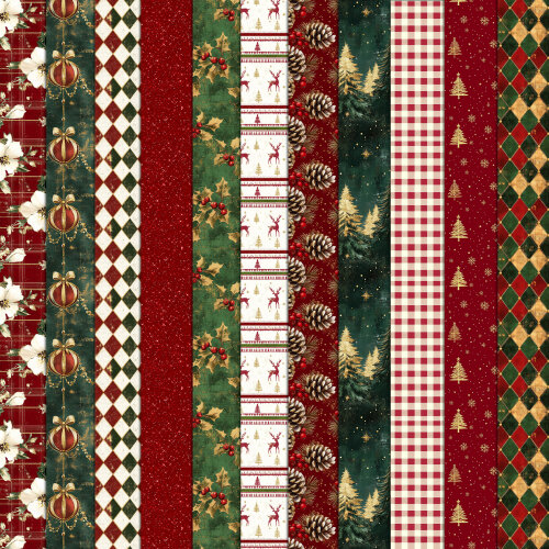 Kit Natal Vintage 100 Papéis Digitais Seamless (Sem Emenda)