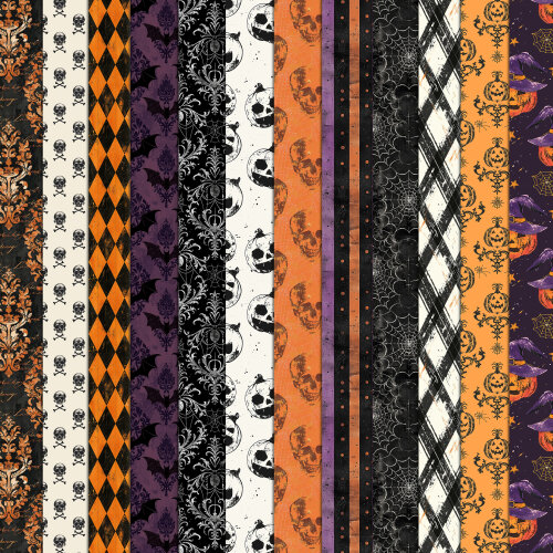 Halloween Vintage 100 Papéis Digitais Seamless (Sem Emenda)