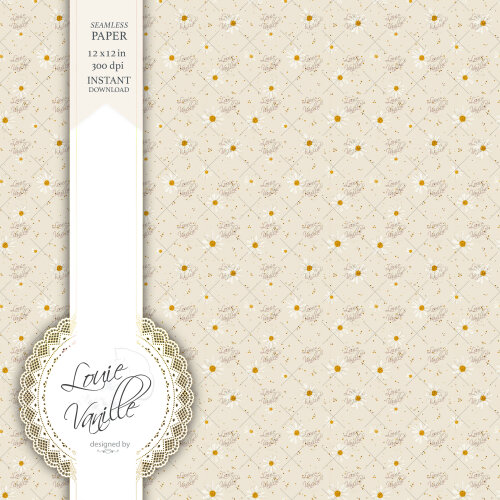 Kit Margaridas Amarelas Papéis Digitais Seamless (Sem Emenda)