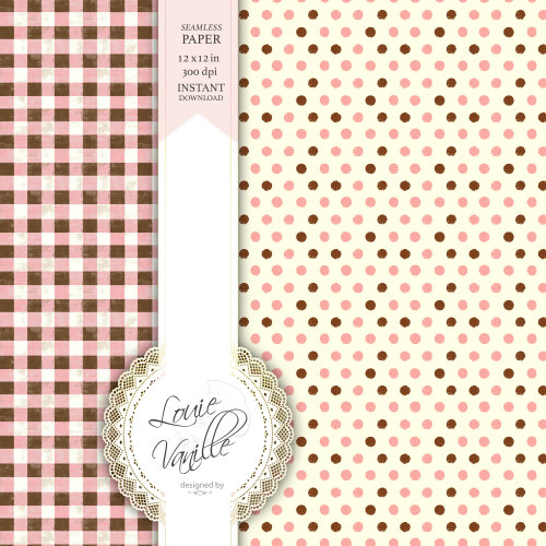 Kit Chocolate com Morango Papéis Digitais Seamless (Sem Emenda)