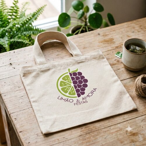 kit 10 Mini Ecobag Personalizada 20x20cm – Algodão Cru (Brinde Corporativo Premium)